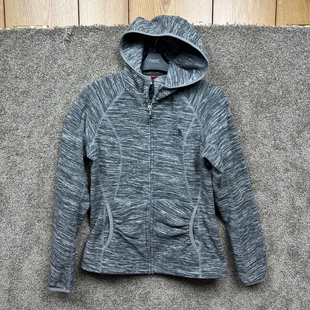 The North Face Fleece Hoodie Women's Sz S Gray Polartec Classic Zip Lightweight - Picture 9 of 10